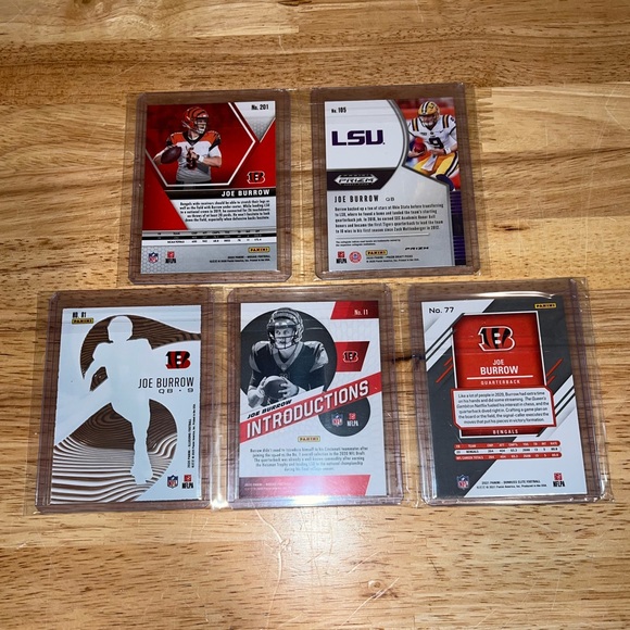 (5) 2020 Prizm Mosaic JOE BURROW Cincinnati Bengals NFL Football RC Card - LOT 5 - Picture 4 of 4